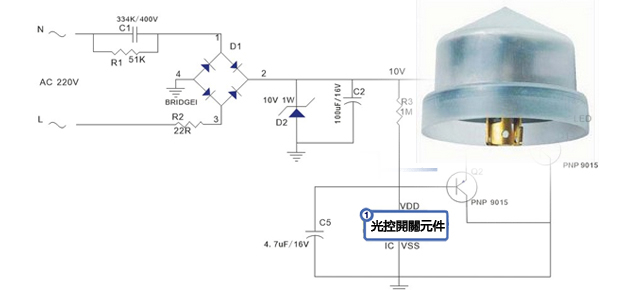 照明設備/照度感測/開關元件（參考型號）-照明